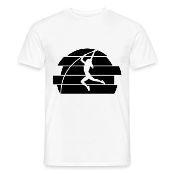 Pole vaulting - Men's T-Shirt - white - Front - AI Model Male 178 dark (178cm)
