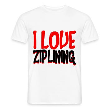 I Love Ziplining 2 - Männer T-Shirt - Weiß - Vorne - AI Model Male 178 dark (178cm)