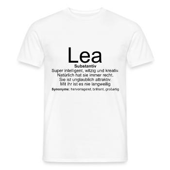 Name Definition Lea - Männer T-Shirt - Weiß - Vorne - AI Model Male 178 dark (178cm)