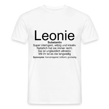 Name Definition Leonie - Männer T-Shirt - Weiß - Vorne - AI Model Male 178 dark (178cm)