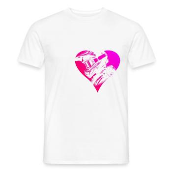 Cyclistes Hommes Cyclisme VTT - T-shirt homme - blanc - Devant - AI Model Male 178 dark (178cm)