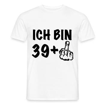 Je suis 39+ 40ème anniversaire cadeau T-shirt - T-shirt homme - blanc - Devant - AI Model Male 178 dark (178cm)