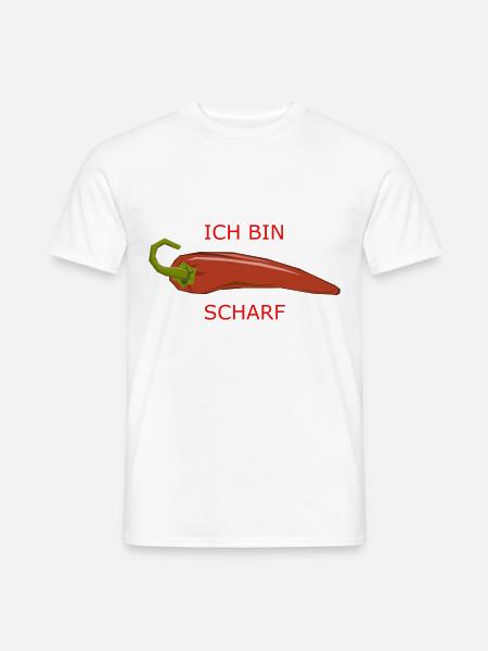 Scharfe Peperoni - Männer T-Shirt - Weiß