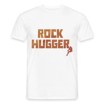 Rock Hugger Climbing Bouldering Rock Climber Mount - Männer T-Shirt - Weiß - Vorne - AI Model Male 178 dark (178cm)