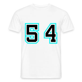 54 Symbole numérique - T-shirt homme - blanc - Devant - AI Model Male 178 dark (178cm)