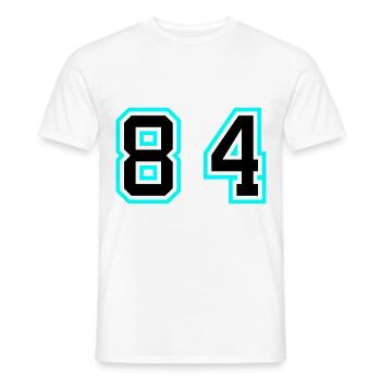 84 Zahl Symbol - Männer T-Shirt - Weiß - Vorne - AI Model Male 178 dark (178cm)
