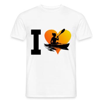 Kayak Canoë Kayak Femme Kayak Homme - T-shirt homme - blanc - Devant - AI Model Male 178 dark (178cm)