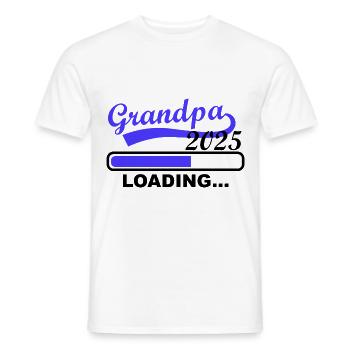 Opa 2025 loading, Ich werde 2025 Opa - Männer T-Shirt - Weiß - Vorne - AI Model Male 178 dark (178cm)