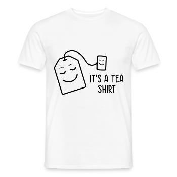 It's A Tea Shirt Tea Drinking Tea Lover Brewing Cu - Männer T-Shirt - Weiß - Vorne - AI Model Male 178 dark (178cm)