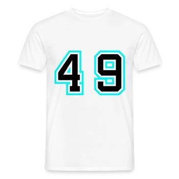 49 Zahl symbol - Männer T-Shirt - Weiß - Vorne - AI Model Male 178 dark (178cm)