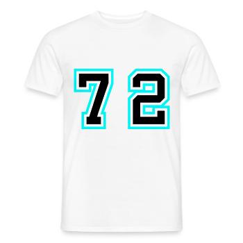 72 Zahl Symbol - Männer T-Shirt - Weiß - Vorne - AI Model Male 178 dark (178cm)