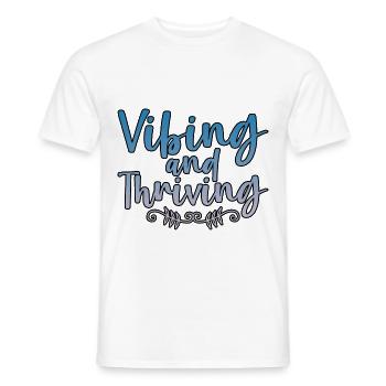Vibing Et S’épanouir 4 - T-shirt homme - blanc - Devant - AI Model Male 178 dark (178cm)