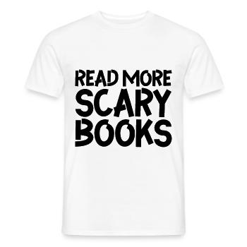 Lire plus de livres effrayants - T-shirt homme - blanc - Devant - AI Model Male 178 dark (178cm)