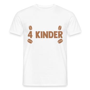 Mama Von 4 Kindern Kaffe - Männer T-Shirt - Weiß - Vorne - AI Model Male 178 dark (178cm)