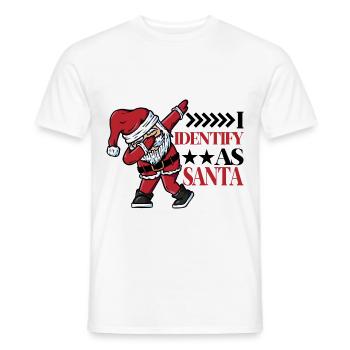 I Identify As Santa 5 - Men's T-Shirt - white - Front - AI Model Male 178 dark (178cm)