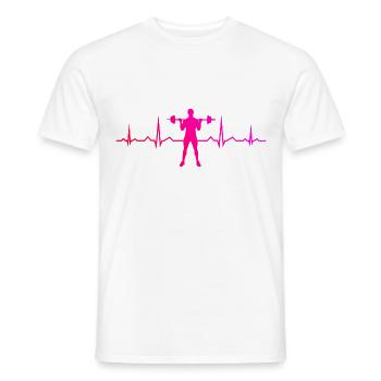 Ausdauertraining Cardio Krafttraining Fitness - Männer T-Shirt - Weiß - Vorne - AI Model Male 178 dark (178cm)