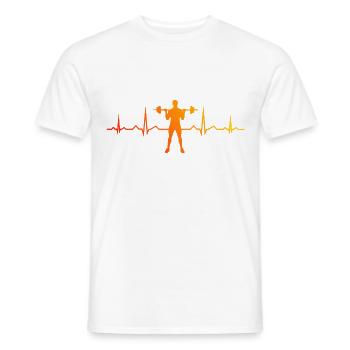 Krafttraining Damen Ausdauertraining Cardio - Männer T-Shirt - Weiß - Vorne - AI Model Male 178 dark (178cm)