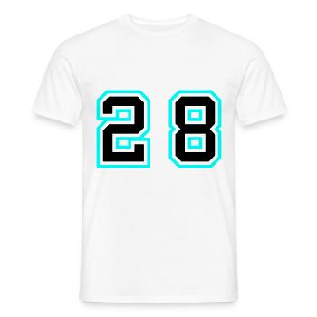 Symbole de 28 chiffres - T-shirt homme - blanc - Devant - AI Model Male 178 dark (178cm)