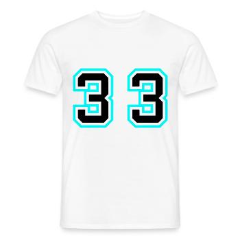 33 Symbole numérique - T-shirt homme - blanc - Devant - AI Model Male 178 dark (178cm)