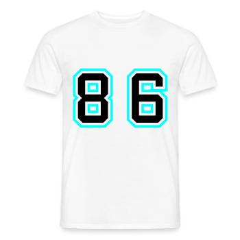 86 Symbole numérique - T-shirt homme - blanc - Devant - AI Model Male 178 dark (178cm)