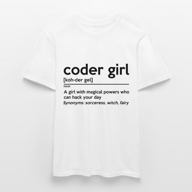 Coding Girl Definition Noun Software Developer Pro Männer T-Shirt