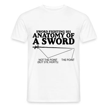 Sword Fighting 101 Anatomy Of A Sword 4 - Männer T-Shirt - Weiß - Vorne - AI Model Male 178 dark (178cm)