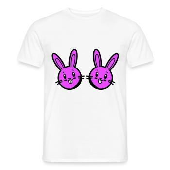 Lapin de Pâques Pâques - T-shirt homme - blanc - Devant - AI Model Male 178 dark (178cm)