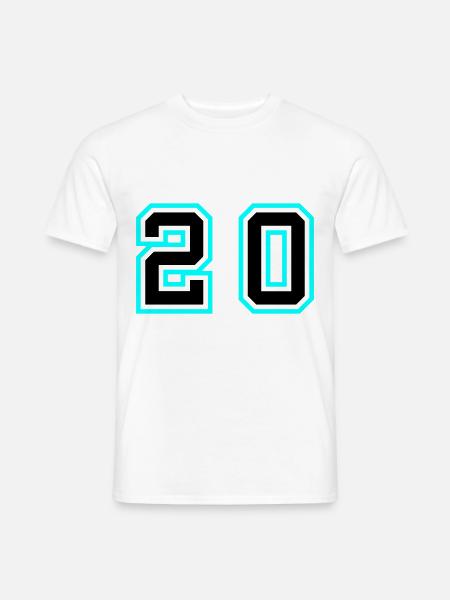 Symbole de 20 chiffres - T-shirt homme - blanc