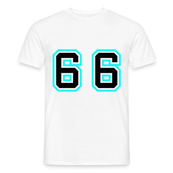 66 Symbole numérique - T-shirt homme - blanc - Devant - AI Model Male 178 dark (178cm)