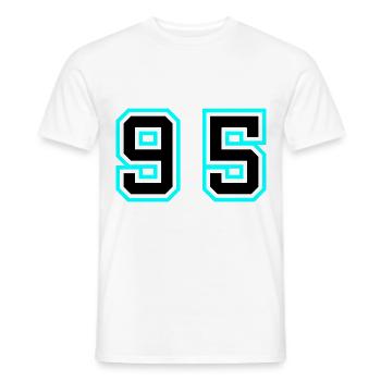95 Symbole numérique - T-shirt homme - blanc - Devant - AI Model Male 178 dark (178cm)