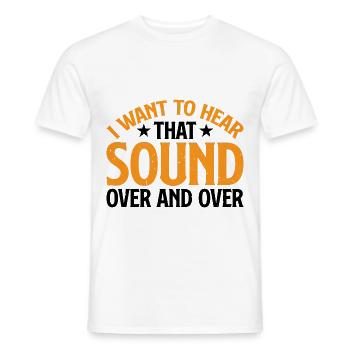 Je veux entendre ce son encore et encore 3 - T-shirt homme - blanc - Devant - AI Model Male 178 dark (178cm)