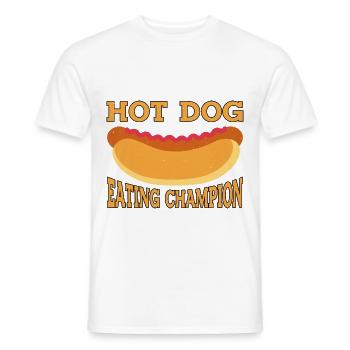 Champion mangeur de hot-dogs 9 - T-shirt homme - blanc - Devant - AI Model Male 178 dark (178cm)