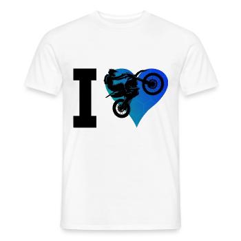Herren Freestyle Motocross Motocross Supermoto - Männer T-Shirt - Weiß - Vorne - AI Model Male 178 dark (178cm)