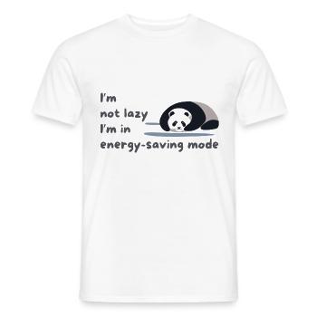Panda Lazy Energy-saving Panda Bear - Men's T-Shirt - white - Front - AI Model Male 178 dark (178cm)