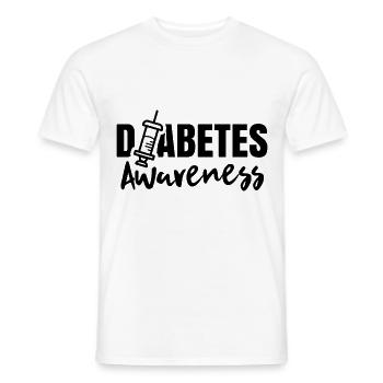 Diabetes Awareness Diabetiker Diabetikerin - Männer T-Shirt - Weiß - Vorne - AI Model Male 178 dark (178cm)