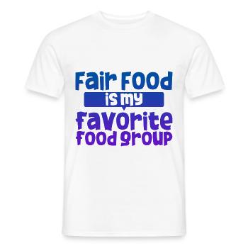 Fair Food Is My Favorite Food Group 4 - Men's T-Shirt - white - Front - AI Model Male 178 dark (178cm)