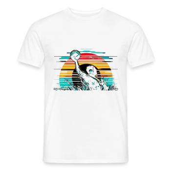 Retro Wasserball Spieler Aquatic Polo Sport - Männer T-Shirt - Weiß - Vorne - AI Model Male 178 dark (178cm)