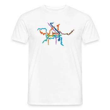 Netzplan Berlin - Männer T-Shirt - Weiß - Vorne - AI Model Male 178 dark (178cm)