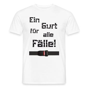 Ein Gurt für alle Fälle - Männer T-Shirt - Weiß - Vorne - AI Model Male 178 dark (178cm)