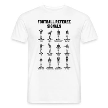 American Football Referee Symbols Funny - Men's T-Shirt - white - Front - AI Model Male 178 dark (178cm)
