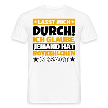 Rotkehlchen - Männer T-Shirt - Weiß - Vorne - AI Model Male 178 dark (178cm)