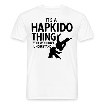 Koreanischer Kampfsport Hapkido - Männer T-Shirt - Weiß - Vorne - AI Model Male 178 dark (178cm)