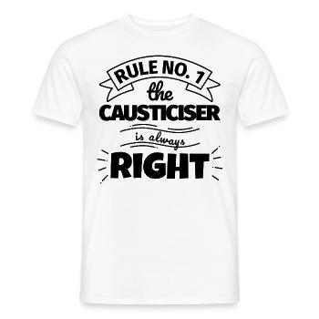 CAUSTICISER funny gift - Men's T-Shirt - white - Front - AI Model Male 178 dark (178cm)