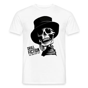 Totenkopf Skull Fiction Totenschädel - Männer T-Shirt - Weiß - Vorne - AI Model Male 178 dark (178cm)