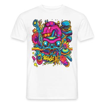 Sick Crazy Colorful Party Design - T-shirt homme - blanc - Devant - AI Model Male 178 dark (178cm)