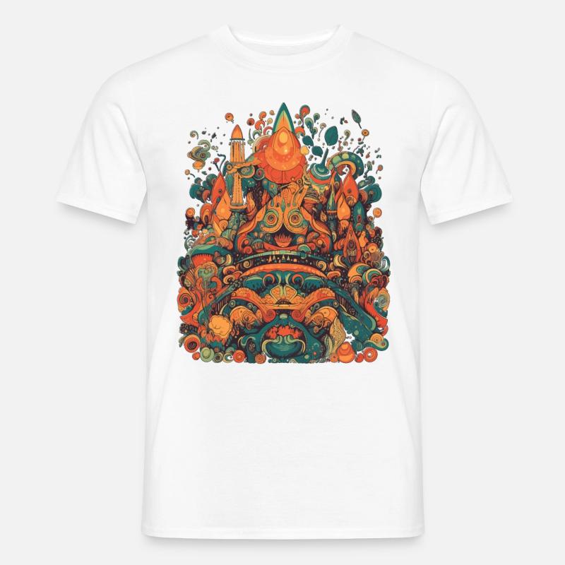 Design Psychedelic Illustration Magic - Männer T-Shirt - Weiß
