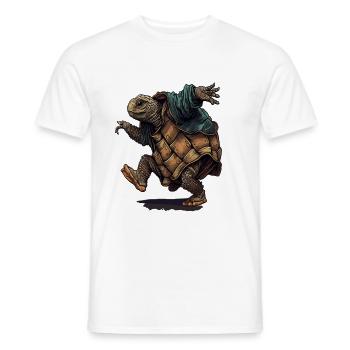 Turtle Ninja Dance funny Design - Männer T-Shirt - Weiß - Vorne - AI Model Male 178 dark (178cm)