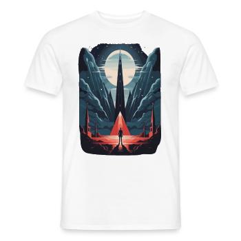 illuminat illuminati Gebirde Dreieck Man - Männer T-Shirt - Weiß - Vorne - AI Model Male 178 dark (178cm)