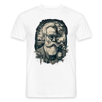 Retro Vintage Barber Man Style Design de mode - T-shirt homme - blanc - Devant - AI Model Male 178 dark (178cm)