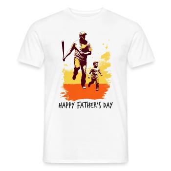 Baseball Fête des Pères Idée cadeau de la fête des mères - T-shirt homme - blanc - Devant - AI Model Male 178 dark (178cm)